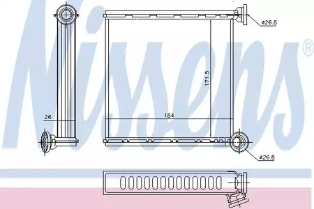 Радиатор отопителя NISSENS 73980