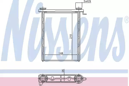 Радиатор отопителя NISSENS 73343