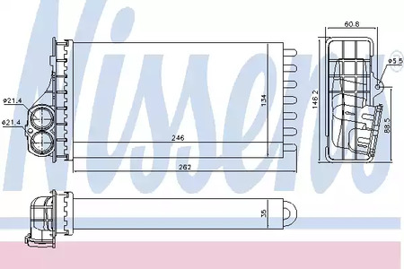 Радиатор печки NISSENS 707091