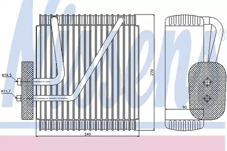 Испаритель кондиционера NISSENS 92161