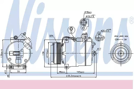 Компрессор кондиционера NISSENS 89034