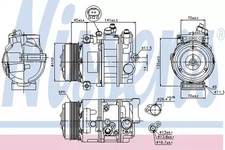 Компрессор кондиционера NISSENS 89039