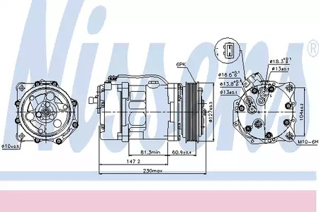 Компрессор кондиционера NISSENS 89044