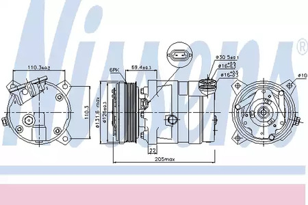 Компрессор кондиционера NISSENS 89058