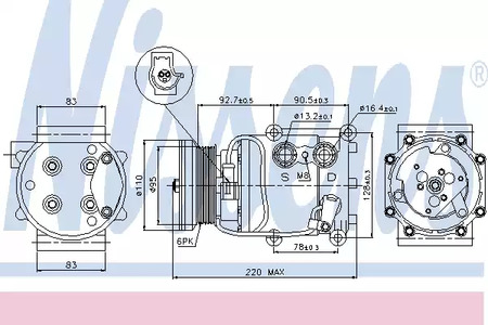 Компрессор кондиционера NISSENS 89071