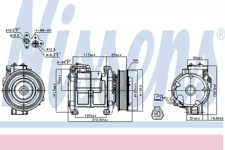 Компрессор кондиционера NISSENS 89084