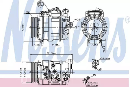 Компрессор кондиционера NISSENS 89090