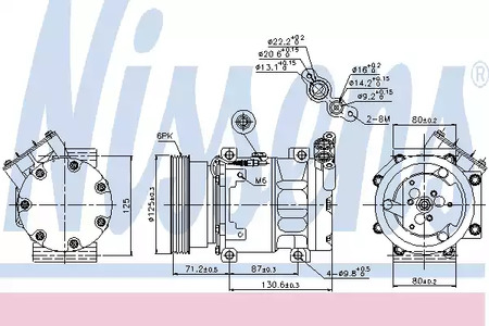 Компрессор кондиционера NISSENS 89148