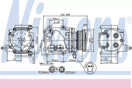 Компрессор кондиционера NISSENS 89228