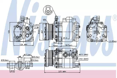 Компрессор кондиционера NISSENS 89354
