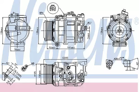 Компрессор кондиционера NISSENS 89412