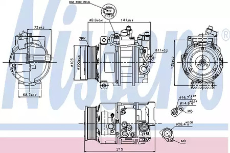 Компрессор кондиционера NISSENS 89520