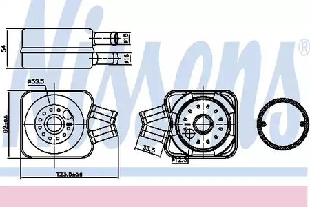 90607 NISSENS Масляный радиатор