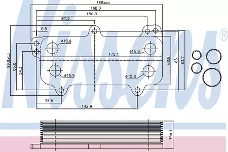 90684 NISSENS Масляный радиатор