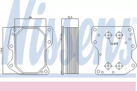 90752 NISSENS Масляный радиатор