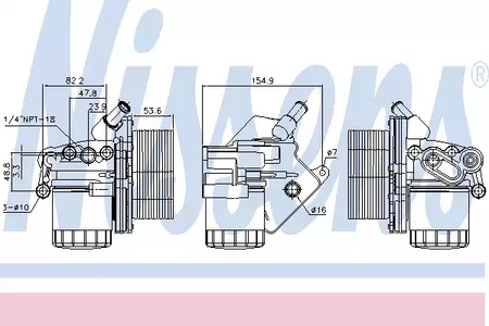 90893 NISSENS Масляный радиатор