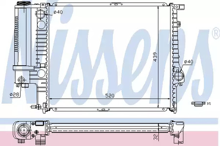 Радиатор системы охлаждения NISSENS 60743A