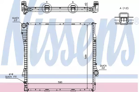 Радиатор системы охлаждения NISSENS 60787A