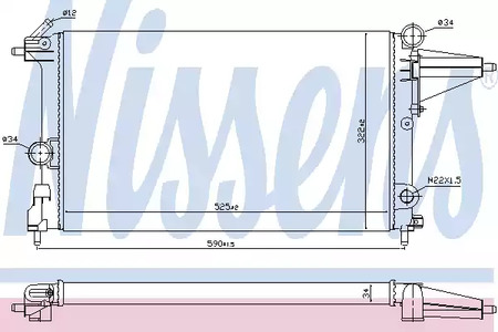 Радиатор системы охлаждения NISSENS 632231