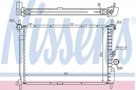 Радиатор системы охлаждения NISSENS 63278A