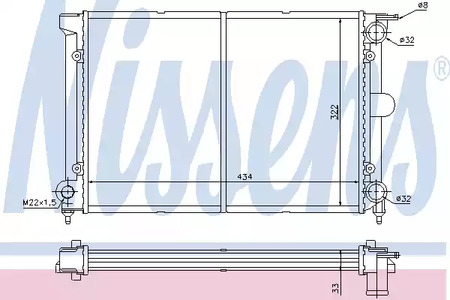Радиатор системы охлаждения NISSENS 65195