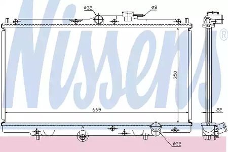Радиатор системы охлаждения NISSENS 62258