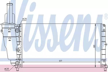 Радиатор системы охлаждения NISSENS 61858