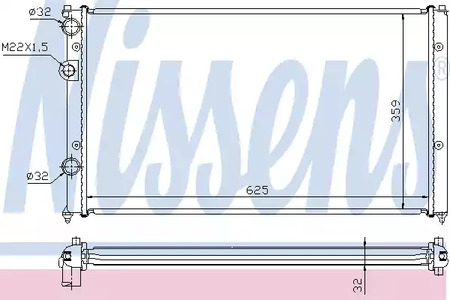 Радиатор системы охлаждения NISSENS 652551