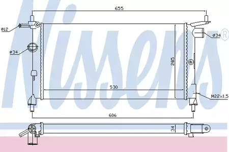 Радиатор системы охлаждения NISSENS 632851