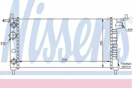 Радиатор системы охлаждения NISSENS 63284