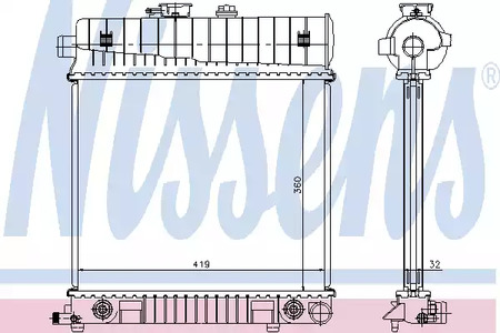 Радиатор системы охлаждения NISSENS 62708A