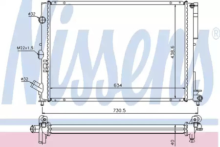 Радиатор системы охлаждения NISSENS 63851A