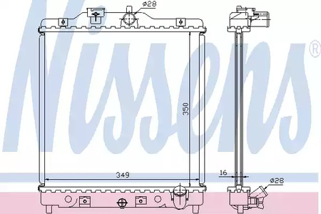 Радиатор системы охлаждения NISSENS 63309A