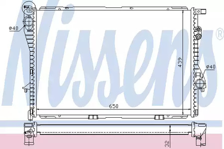 Радиатор системы охлаждения NISSENS 60603A