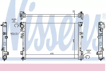 61875A NISSENS Радиатор системы охлаждения