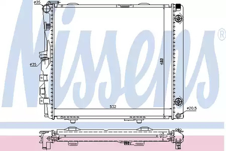 Радиатор системы охлаждения NISSENS 62683A