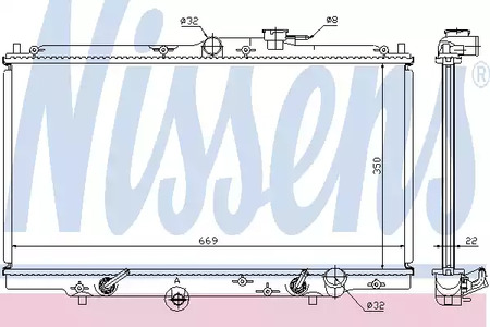 Радиатор системы охлаждения NISSENS 633141