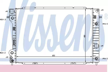 Радиатор системы охлаждения NISSENS 63075