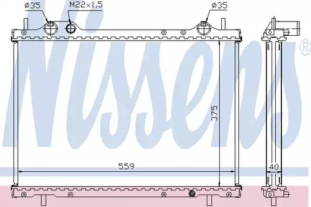 Радиатор системы охлаждения NISSENS 61792A