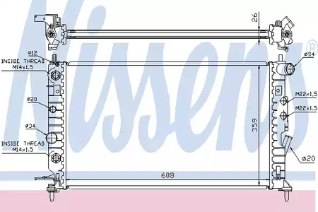 Радиатор системы охлаждения NISSENS 63078