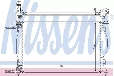 Радиатор системы охлаждения NISSENS 60304A