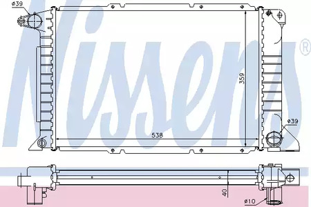 Радиатор системы охлаждения NISSENS 62080A
