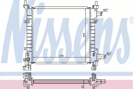 Радиатор системы охлаждения NISSENS 62083A