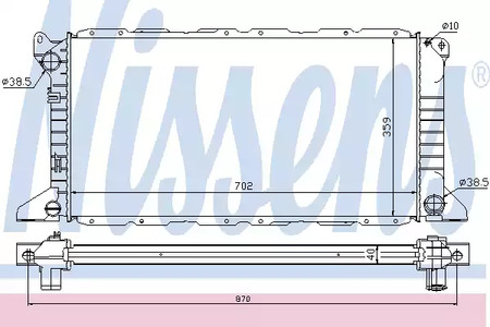 Радиатор системы охлаждения NISSENS 62057A