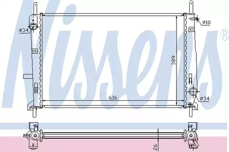 Радиатор системы охлаждения NISSENS 62056A