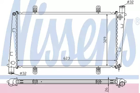 Радиатор системы охлаждения NISSENS 65551A