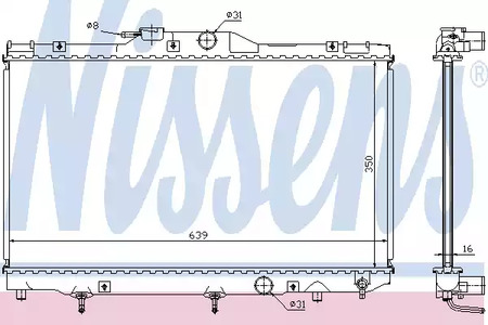 Радиатор системы охлаждения NISSENS 646281