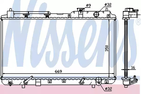 Радиатор системы охлаждения NISSENS 681021