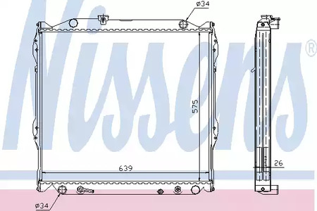 Радиатор системы охлаждения NISSENS 647551