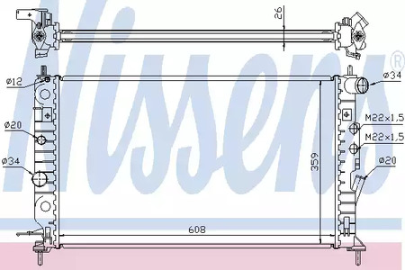 Радиатор системы охлаждения NISSENS 63013A